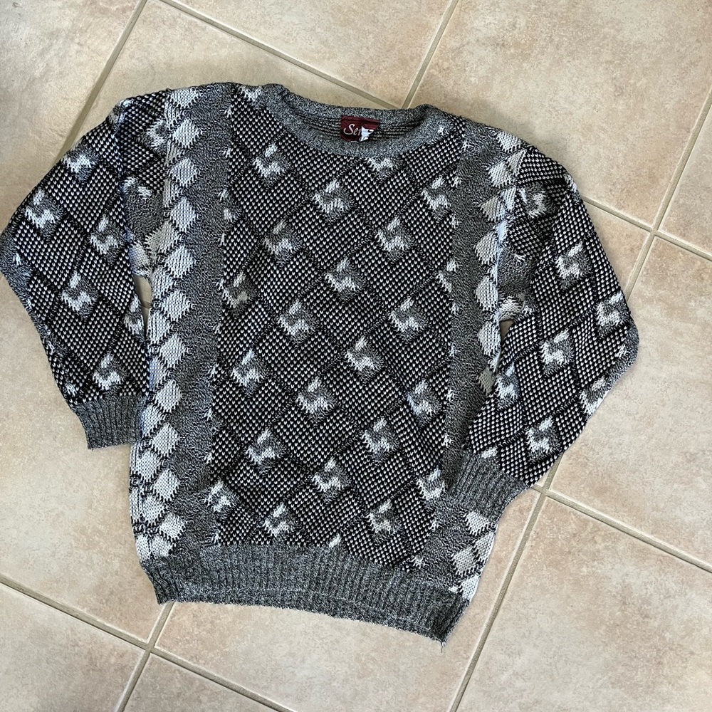 Classic Black and Gray Men's Sweater